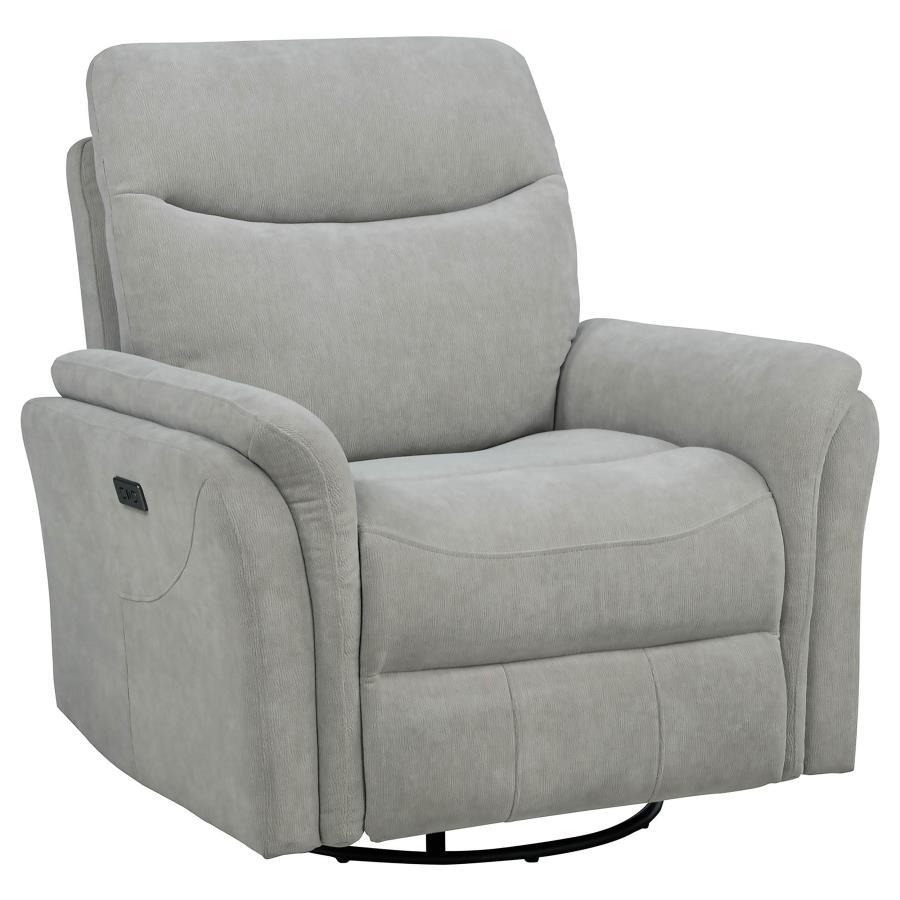 Adler - Upholstered Power Swivel Glider Recliner