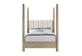 Santo - Queen Poster Bed - Light Brown