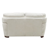 Edrice - Loveseat - Ice Gray Top Grain Leather