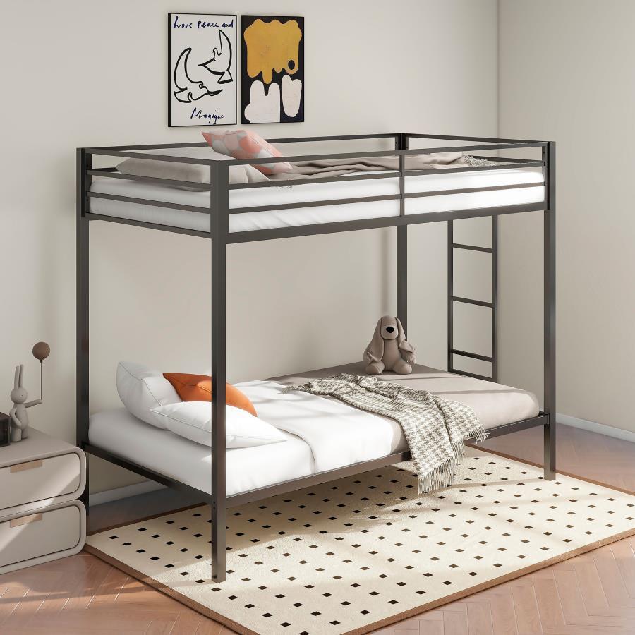 Alevera - Metal Bunk Bed With Ladder