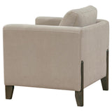 Islington - Fabric Upholstered Panel Arm Accent Chair - Taupe
