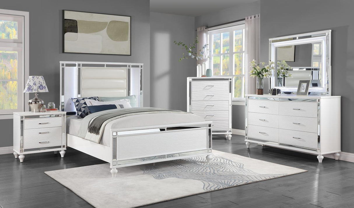 B224 - Upholstered Bed With LED Light