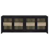 Denison - 79" 4-Door TV Stand Media Console - Black
