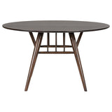 Everton - 5 Piece Round Dining Table Set - Dark Walnut