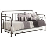 Livingston - Metal Twin Daybed With Trundle - Dark Bronze