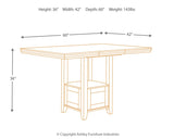 Ralene - Rectangular Dining Room Counter Extension Table - Medium Brown