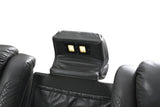 U93 - LED Power Reclining With Power Headrest, Bluetooth Speaker, And Drop Down Table Loveseat - Dark Gray