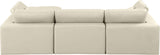 Comfy - 4 Piece Faux Leather Modular Sectional With Chaise