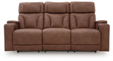 Clean-Slate - Power Reclining Sofa / Adj Headrest - Caramel