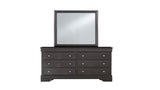 Pompei - 4 Piece King Bedroom Set (Bed With LED, Dresser, Mirror, Nightstand) - Gray
