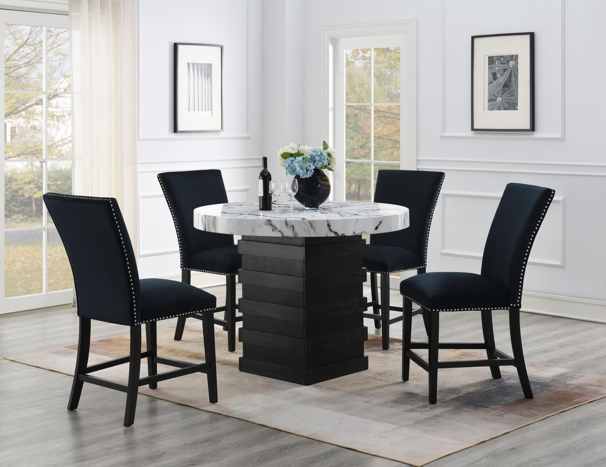 D141 - Round Counter Height Table - White