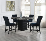D136 - Faux Marble Counter Table - Gray