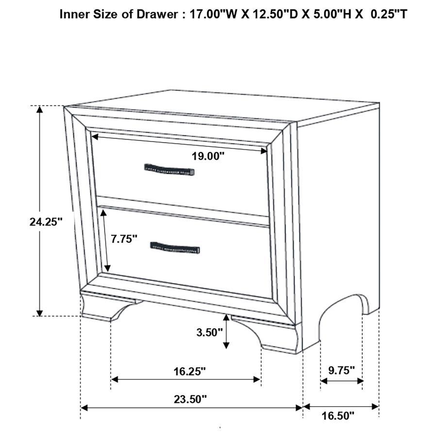 Beaumont - 2-Drawer Nightstand - Champagne