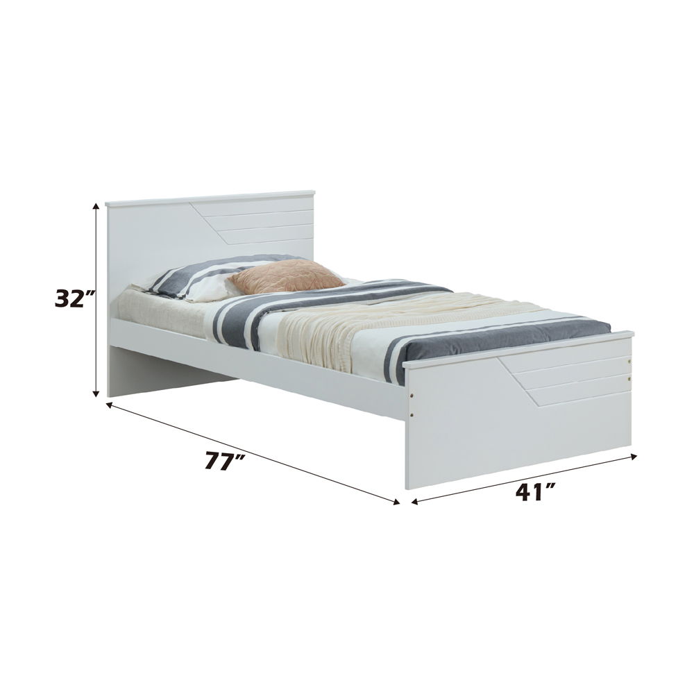 Ragna - Twin Bed - White