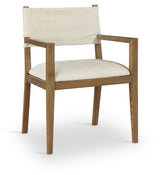 Avon - Linen Textured Performance Fabric Dining Arm Chair