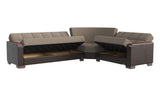 Ottomanson Armada X - Upholstered Convertible Wood Trimmed Sectional With Storage