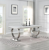 G-082-T-WHITE - Marble Dining Table - White