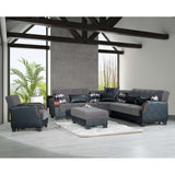 Ottomanson Molina - Convertible Sectional With Storage - Gray