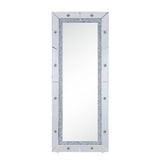 Noralie - 63" X 26" Floor Mirror - Mirrored & Faux Diamonds