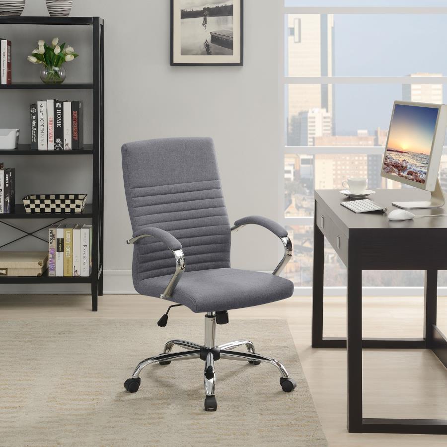 Abisko - Upholstered Adjustable Home Office Desk Chair - Gray