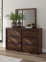 Dilenno - Dresser And Mirror - Dark Brown
