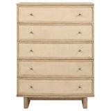 Kailani - 5-Drawer Bedroom Chest Of Drawers - Beige Oak