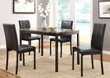 D275 - 5 Piece Dining Room Set (Dining Table & 4 Chairs) - Dark Brown
