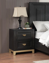 B236 - Nightstand - Black / Gold