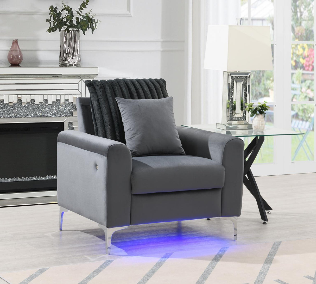 U481 - 3 Piece Living Room Set (Sofa, Loveseat, Chair) - Gray