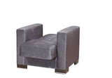 Ottomanson Armada - Upholstered Convertible Armchair With Storage - Microfiber