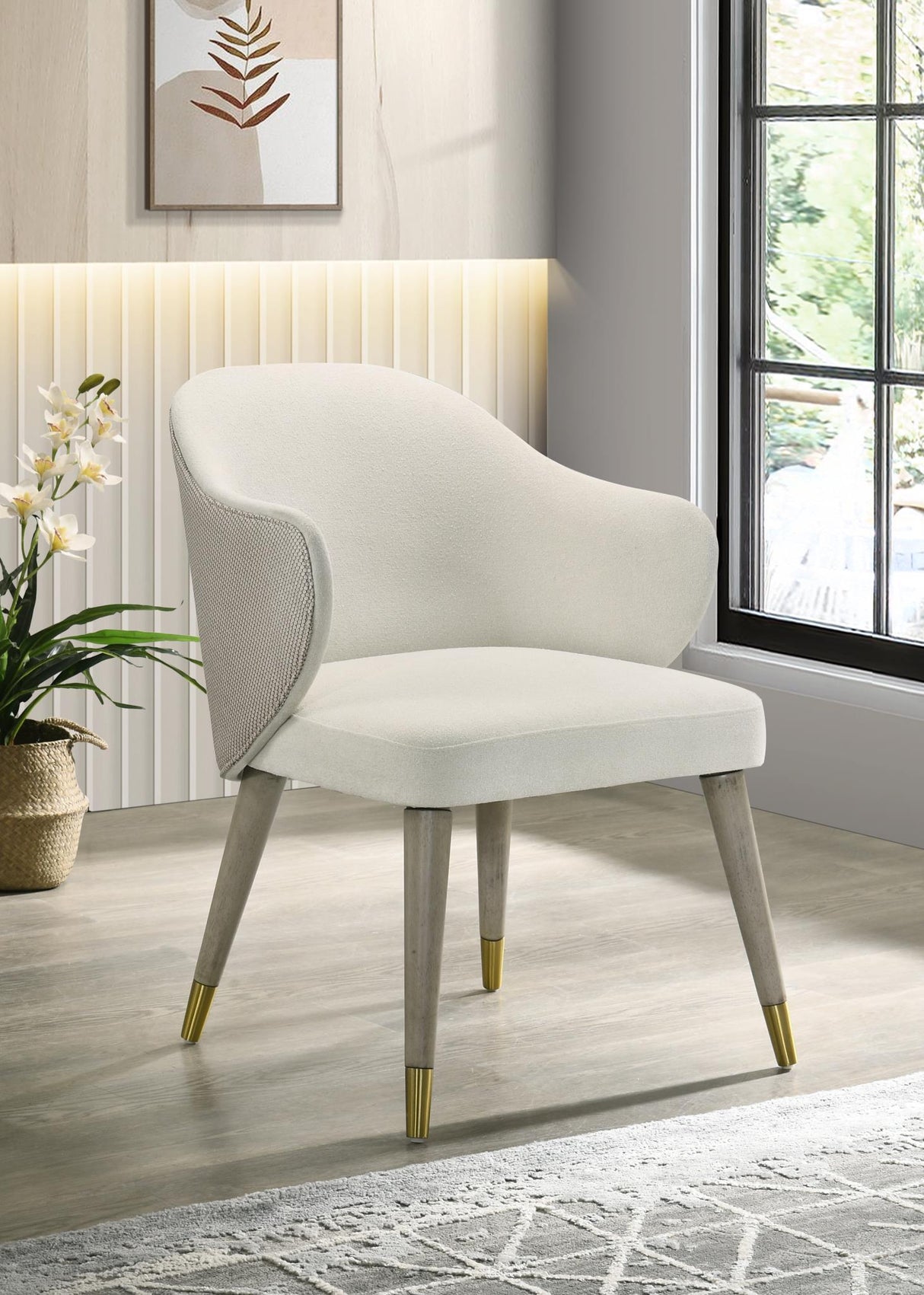 D070 - Dining Chair (Set of 2) - Oak / Tilton Ivory