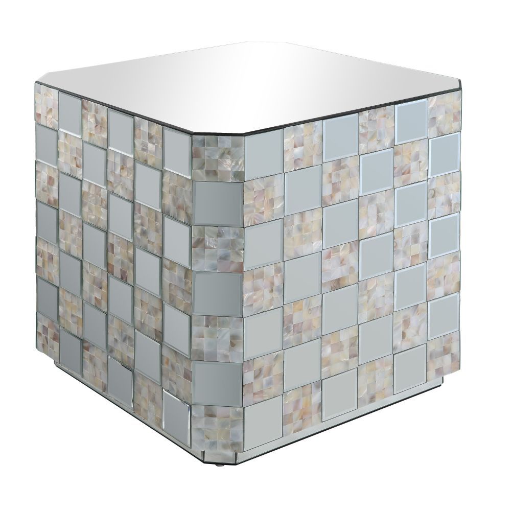 Nasa - End Table - Mirrored & Mother of Pearl