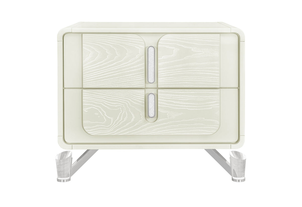 Lyra - Nightstand With USB - Beige
