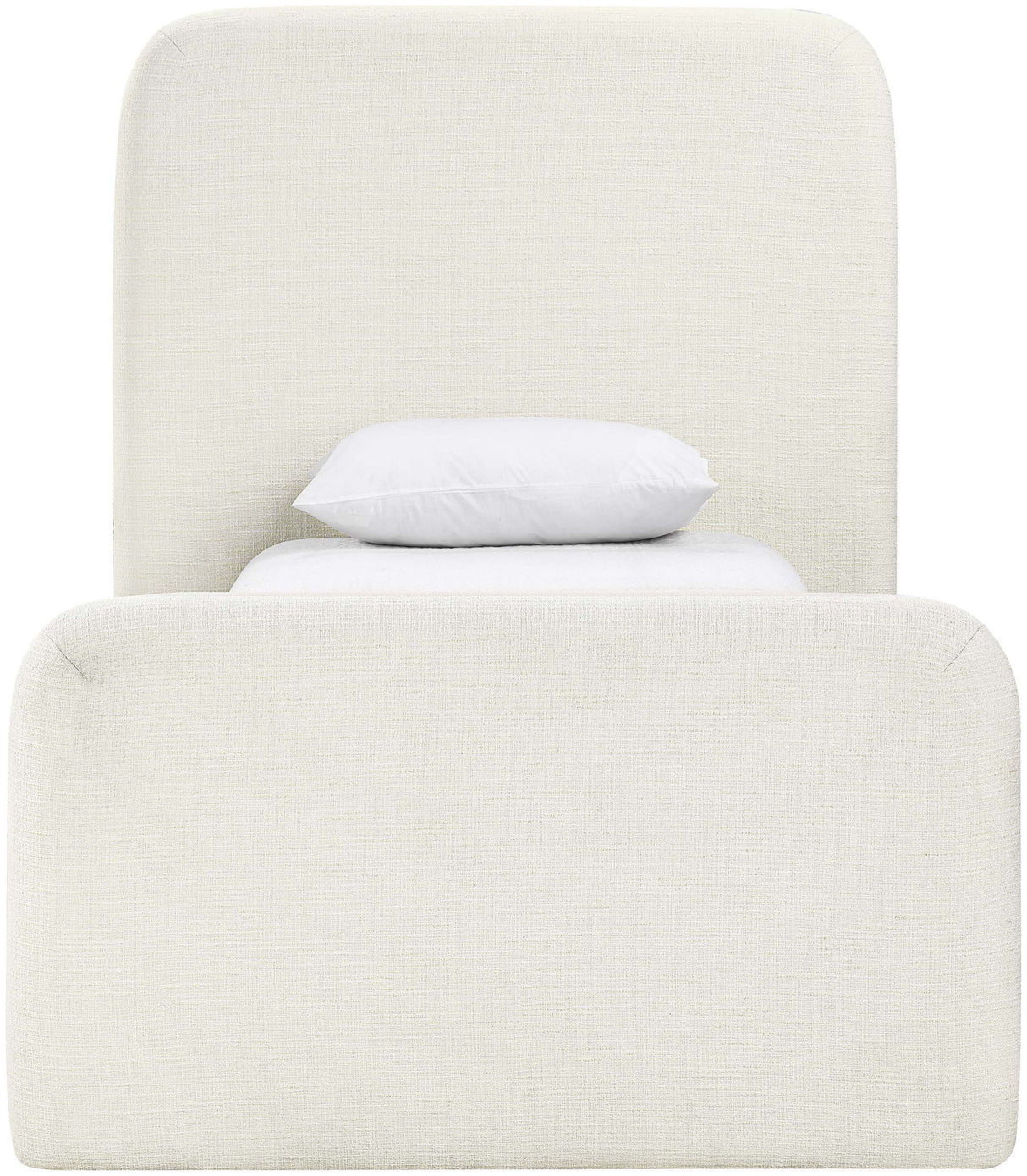 Fira - Linen Textured Fabric Upholstered Bed