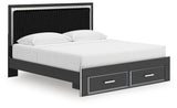 Zuraleus - Upholstered Panel Platform Storage Bed