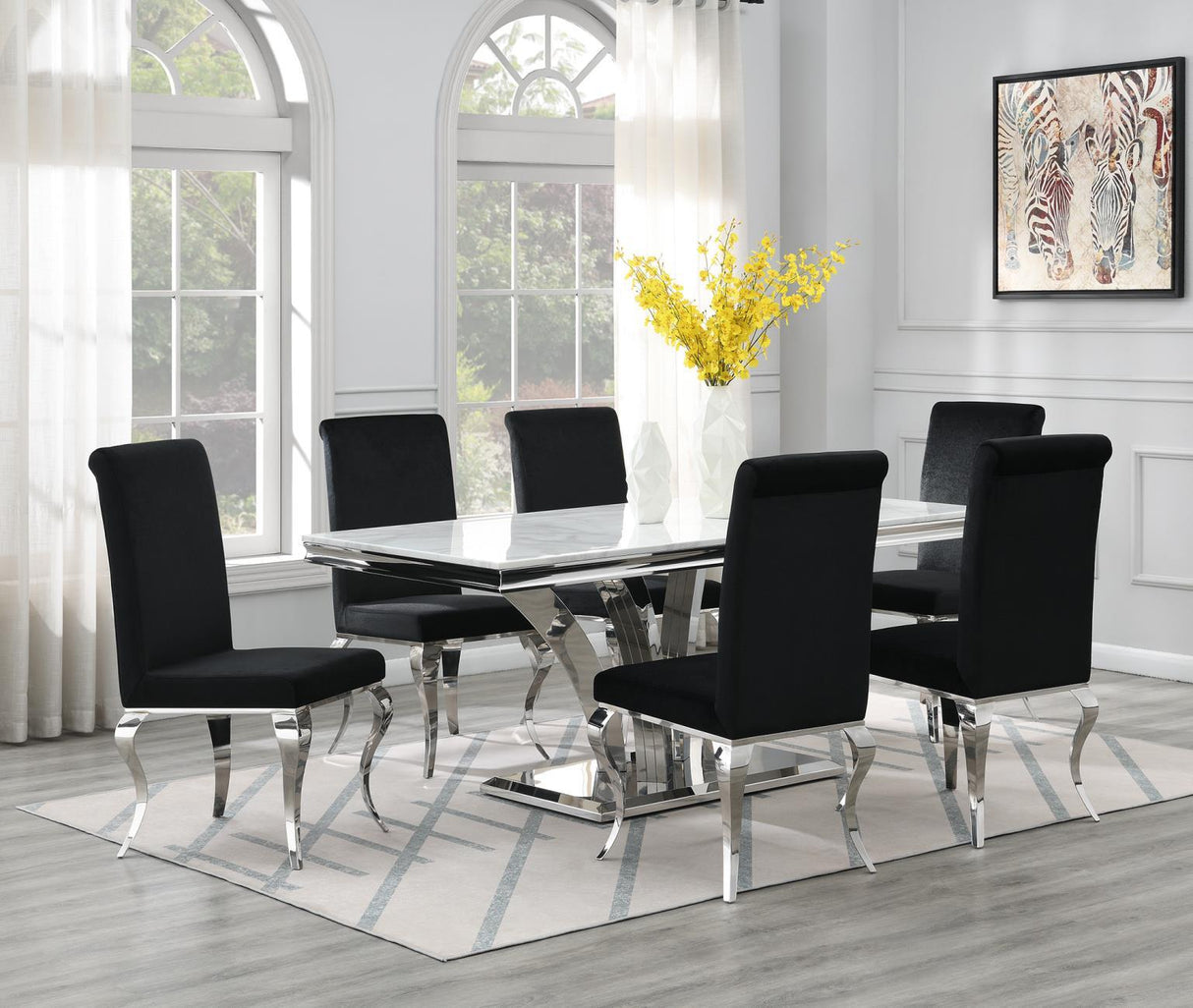 G-083-T-WHITE - Marble Dining Table - White
