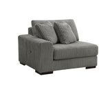 U243 - 6 Piece Sectional (2 Armless Chairs, 1 Console, 1 Right Chaise, 1 LAF Seat, 1 Wedge) - Gray