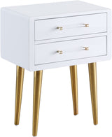 Zane - Side Table - White Lacquer