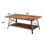 Ikram - Coffee Table - Weathered Oak & Sandy Black