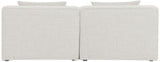 Cube - Linen Modular 2 Seat Armless Sofa