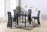 D322 - 5 Piece Dining Room Set (Table & 4 Chairs) - Black