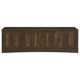 Laughlin - 4 Door Engineered Wood TV Stand - Dark Pine