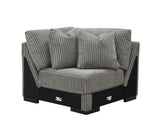 U243 - 6 Piece Sectional (2 Armless Chairs, 1 Console, 1 Right Chaise, 1 LAF Seat, 1 Wedge) - Gray
