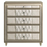 Lorient - 5-Drawer LED Chest Of Drawers - Ivory And Camel