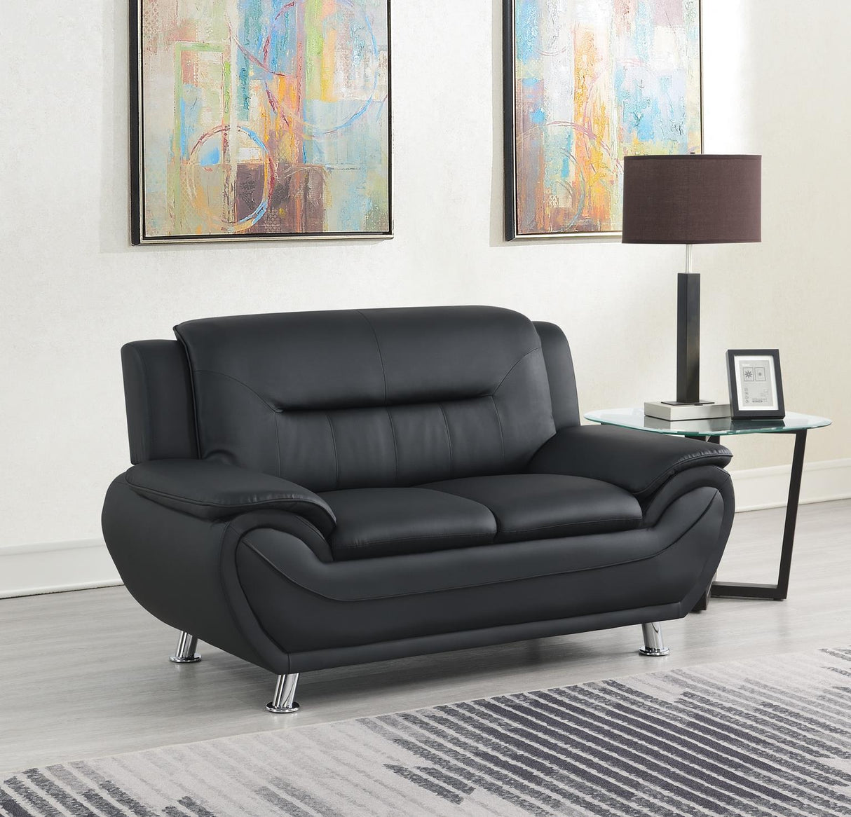 U484 - Loveseat - Black