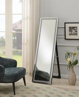 G-355-FM - Glamour Floor Mirror - Pearl Silver