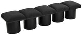 Pavilion - 5 Piece Modular Bench With Black Base