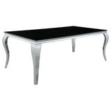 Carone - Rectangular Glass Top Dining Table