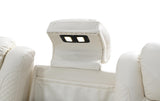 U94 - LED Power Reclining With Power Headrest, Bluetooth Speaker, And Drop Down Table Loveseat - White