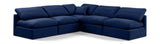 Indulge - Velvet 5 Piece Modular Corner Armless Sectional